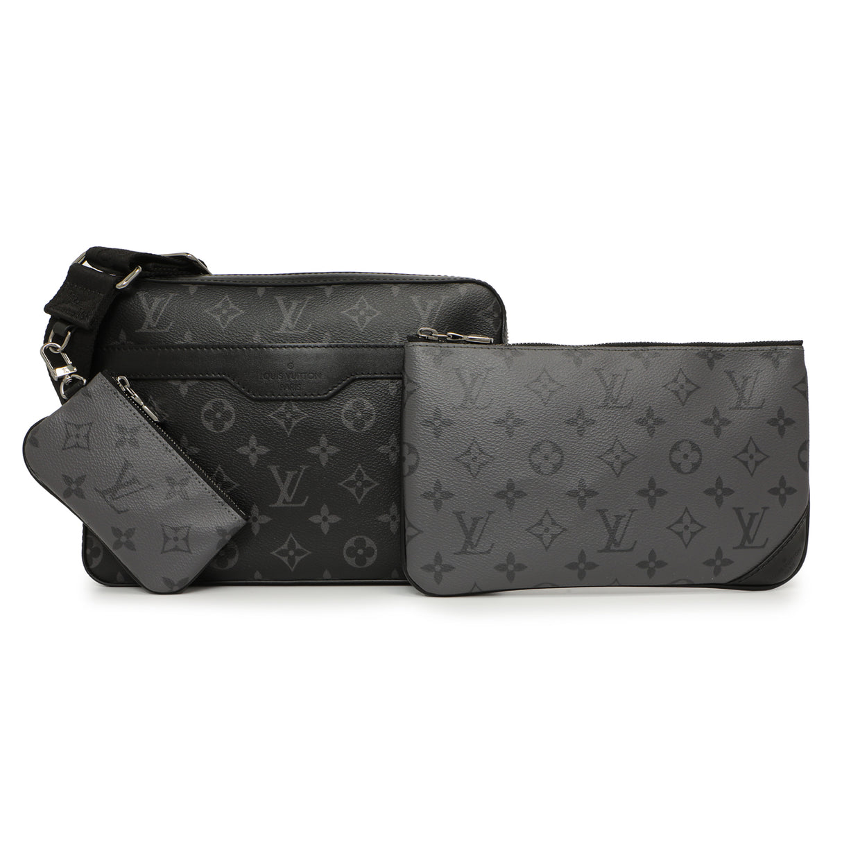 Louis Vuitton Monogram Eclipse Reverse Trio Messenger Handbags Louis Vuitton