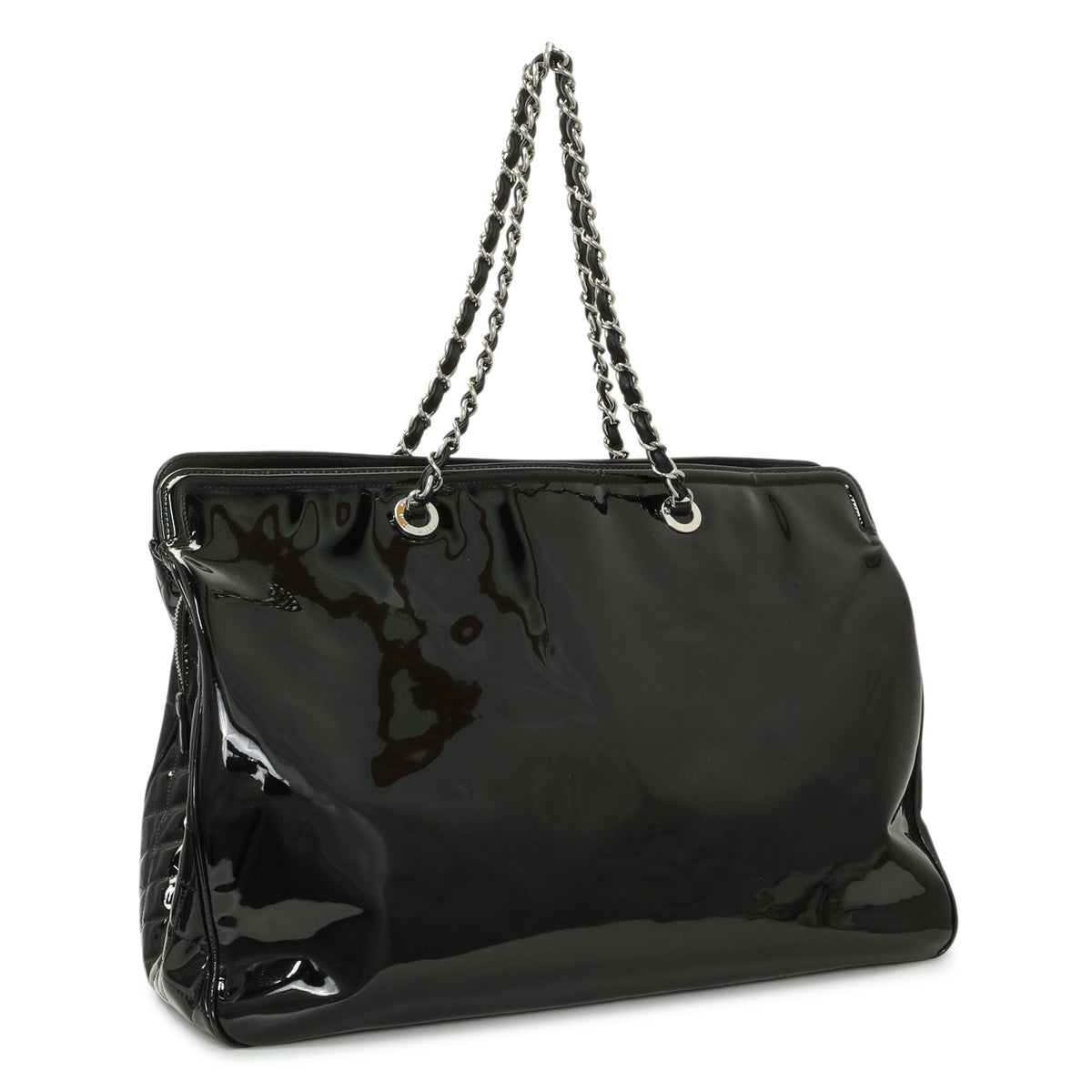Chanel Black Vinyl Lipstick XLTote Handbags Chanel