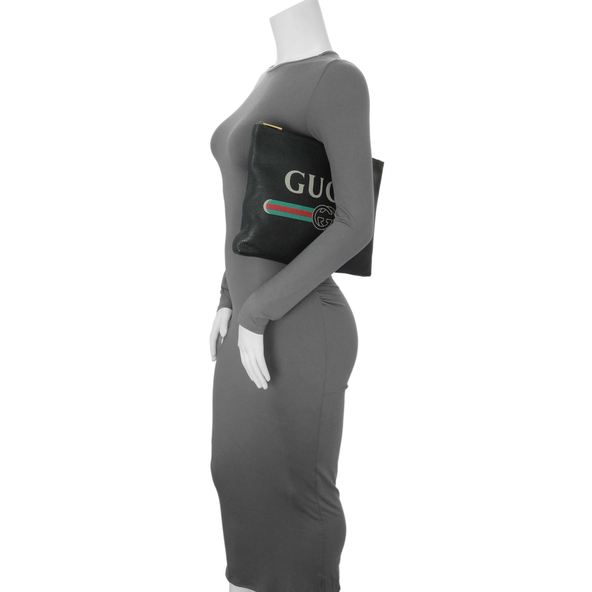 Gucci Logo Print Leather Pouch Handbags Gucci