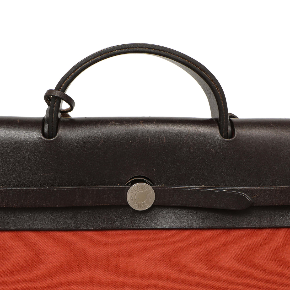 Hermes Rouge Venetian Toile Vache Hunter Herbag Zip 39 Handbags Hermes