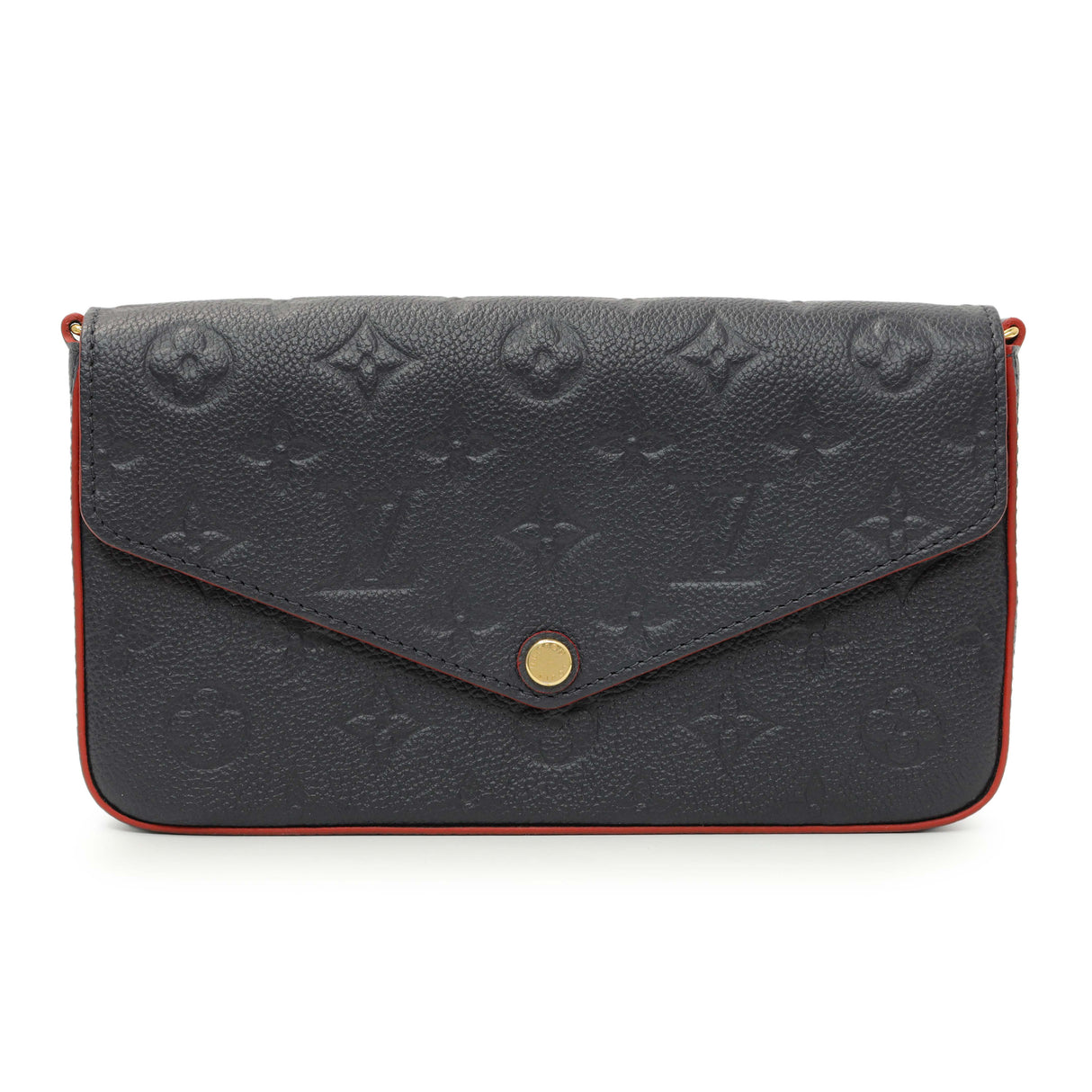 Louis Vuitton Marine Rouge Empreinte Pochette Felicie Chain Wallet Handbags Louis Vuitton