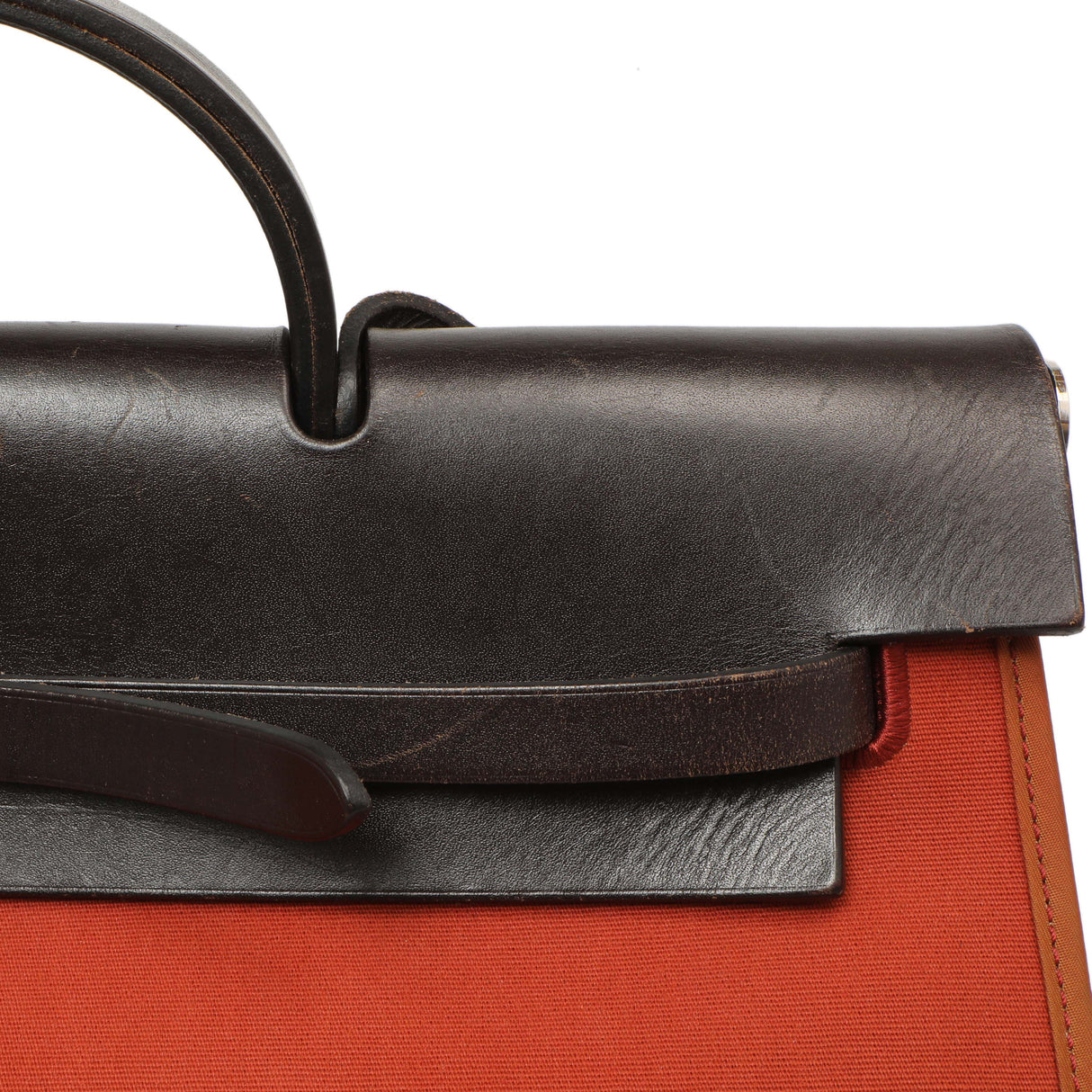 Hermes Rouge Venetian Toile Vache Hunter Herbag Zip 39 Handbags Hermes