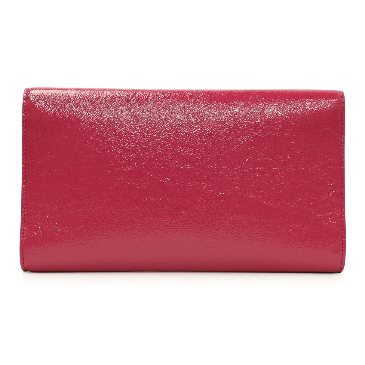 Saint Laurent Fuchsia Textured Patent Monogram Large Belle De Jour Clutch Handbags Saint Laurent