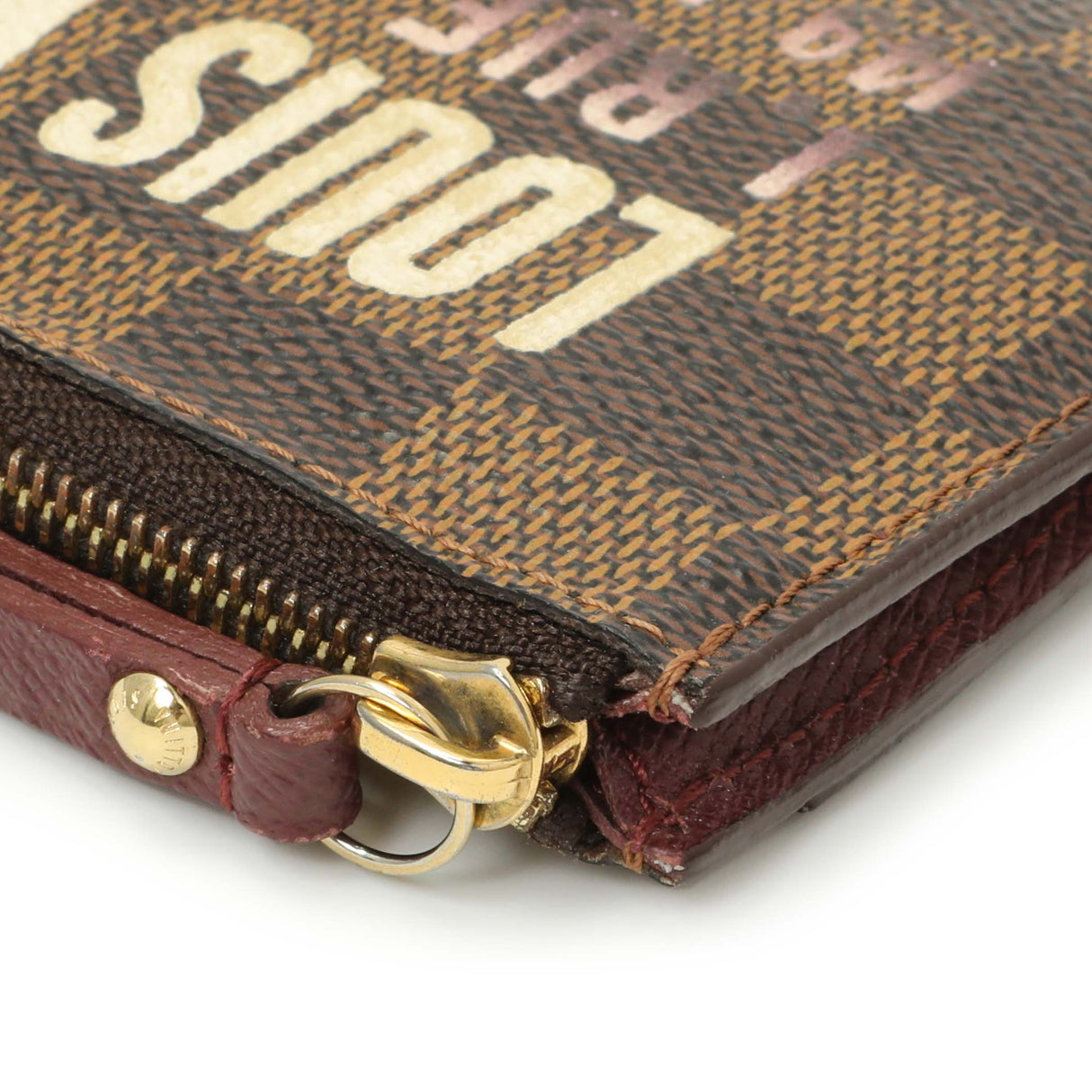 Louis Vuitton Damier Ebene Scribe Affiche Key Pouch Accessories Louis Vuitton