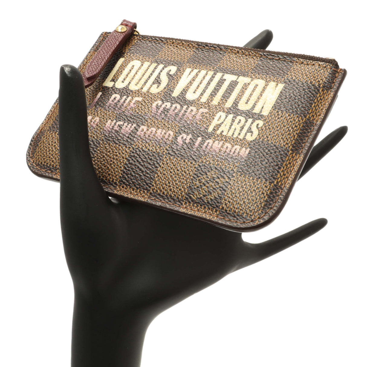 Louis Vuitton Damier Ebene Scribe Affiche Key Pouch Accessories Louis Vuitton