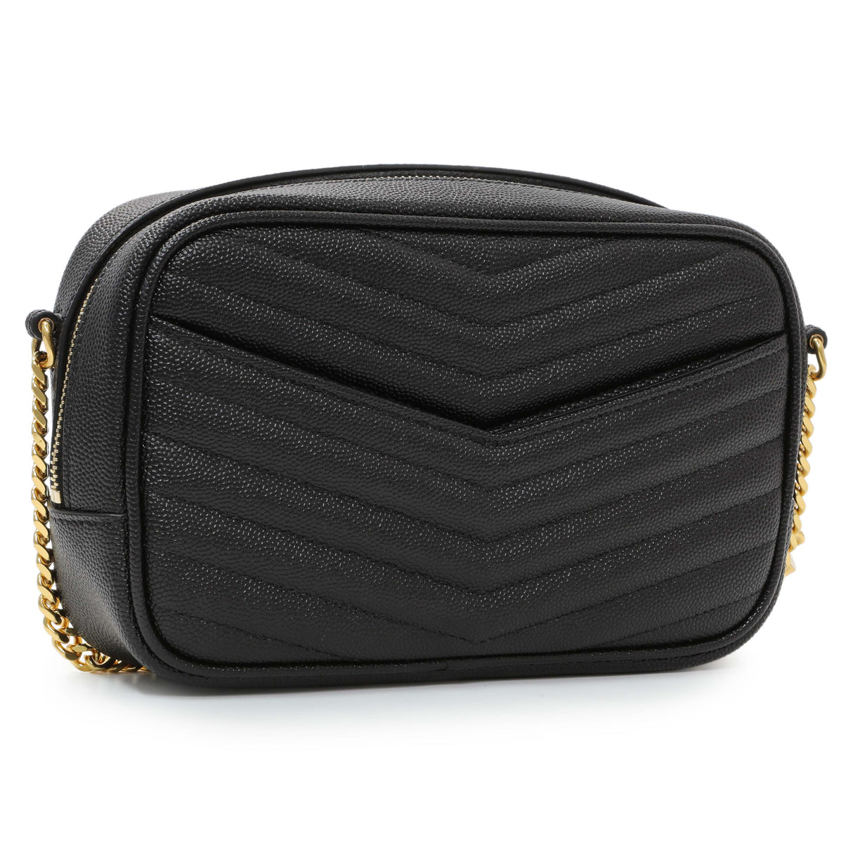 Saint Laurent Black Grain De Poudre Matelasse Monogram Mini Lou Camera Bag Handbags Saint Laurent