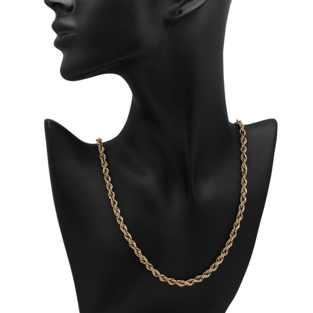 10K Yellow Gold Rope Chain Fine Jewellery Modaselle