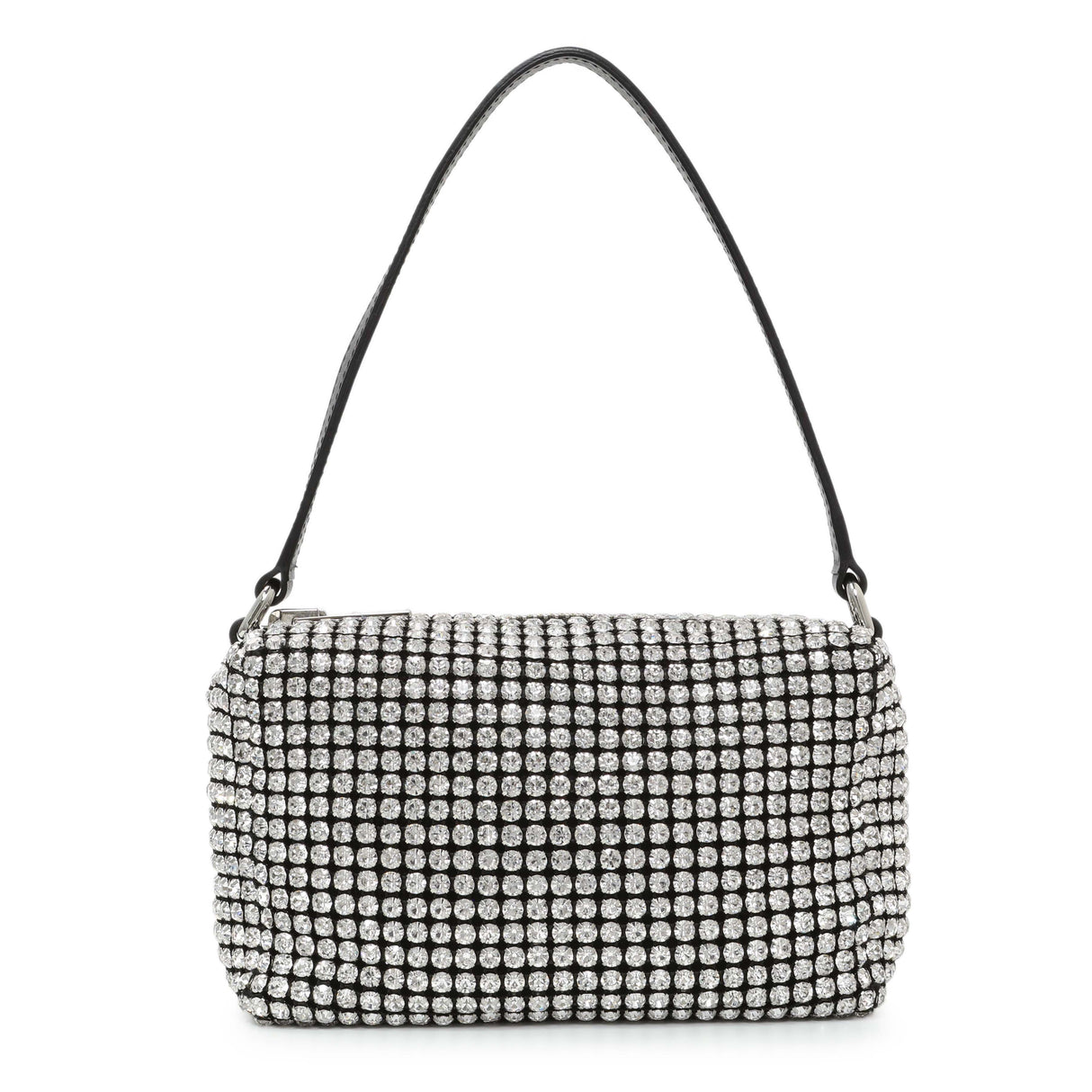 Alexander Wang Black Silver Mesh Crystal Rhinestone Mini Heiress Pouch Handbags Alexander Wang