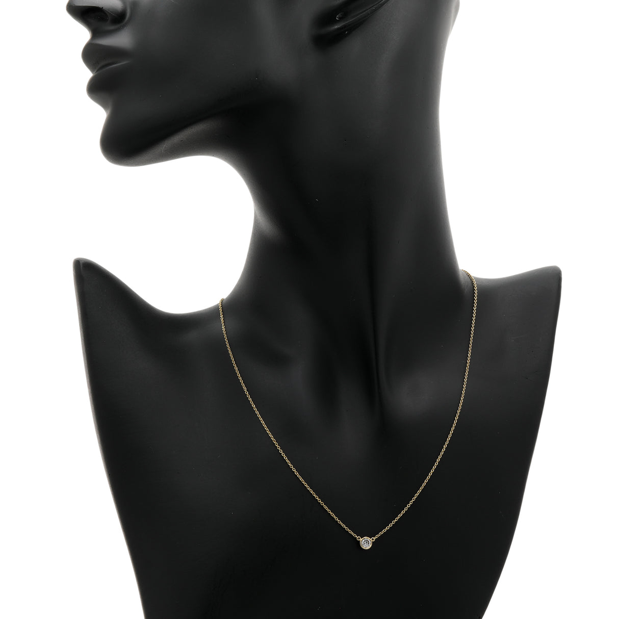 Tiffany & Co. 18K Yellow Gold Diamonds by the Yard Single Pendant Designer Jewellery Tiffany and Co