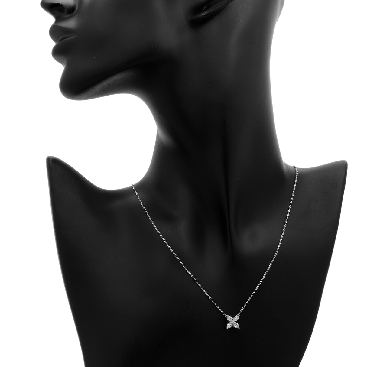 Tiffany & Co. Platinum 0.46 Carat Medium Victoria Pendant Necklace Designer Jewellery Tiffany and Co