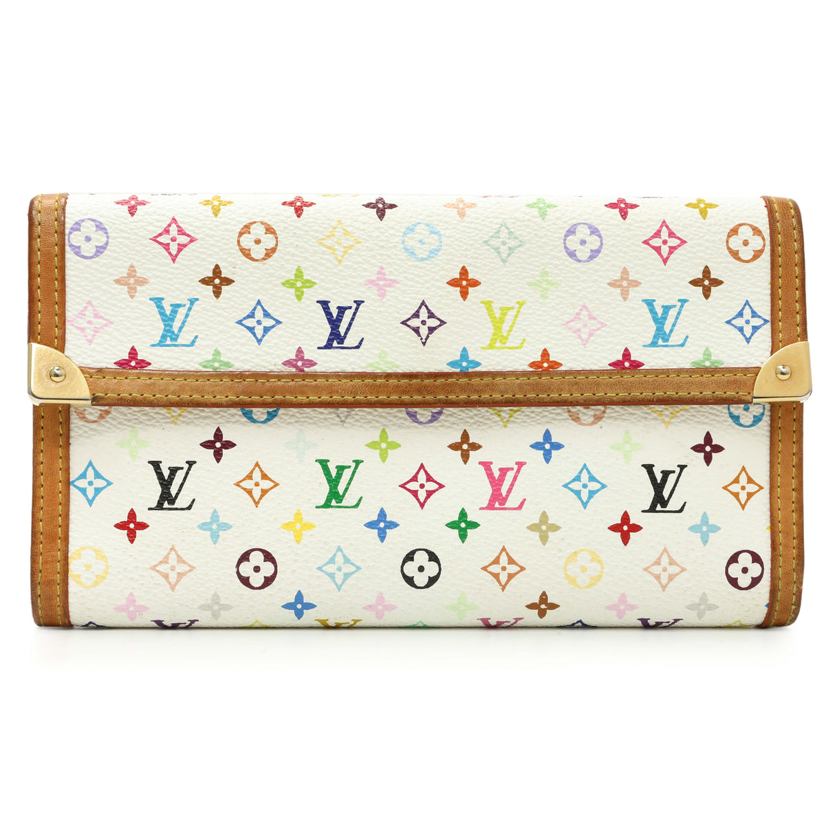 Louis Vuitton White Monogram Multicolor Porte Tresor International Wallet Accessories Louis Vuitton