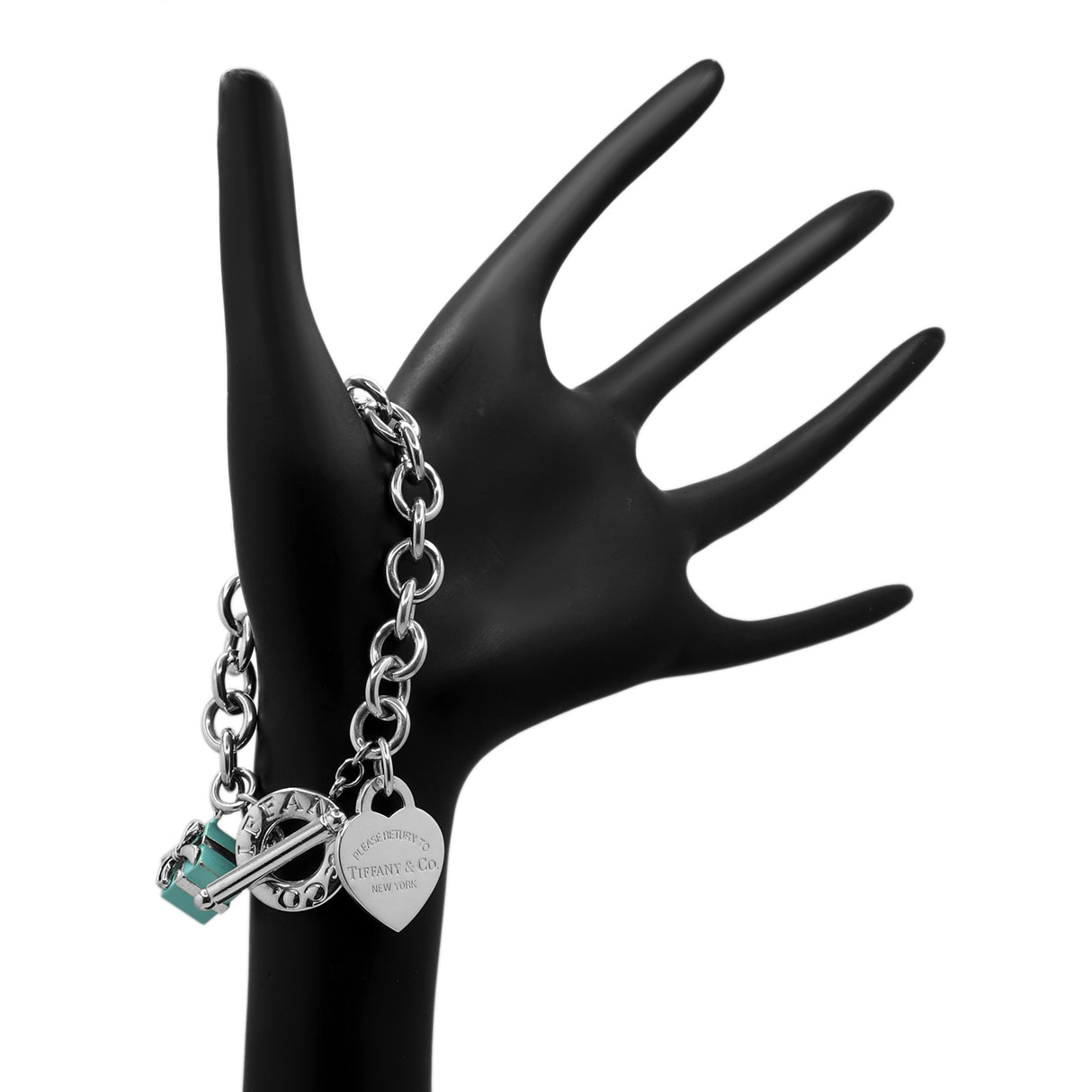 Tiffany & Co. Sterling Silver Heart Tag Toggle Bracelet w/ Charm Designer Jewellery Tiffany and Co