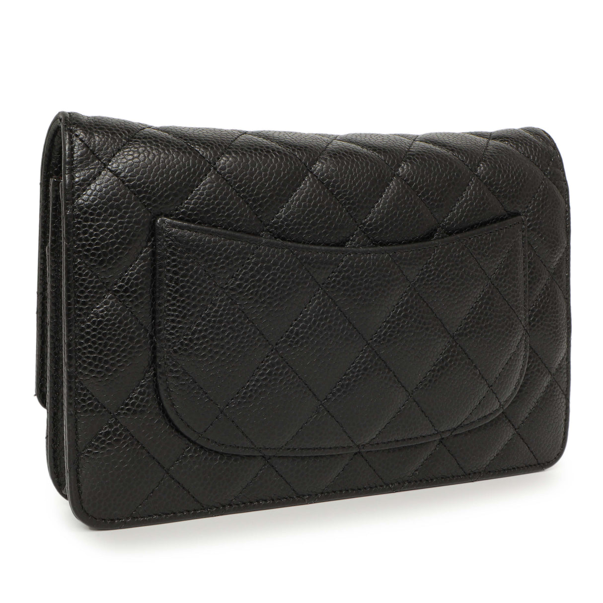 Chanel Black Quilted Caviar Classic Wallet on Chain WOC Handbags Chanel