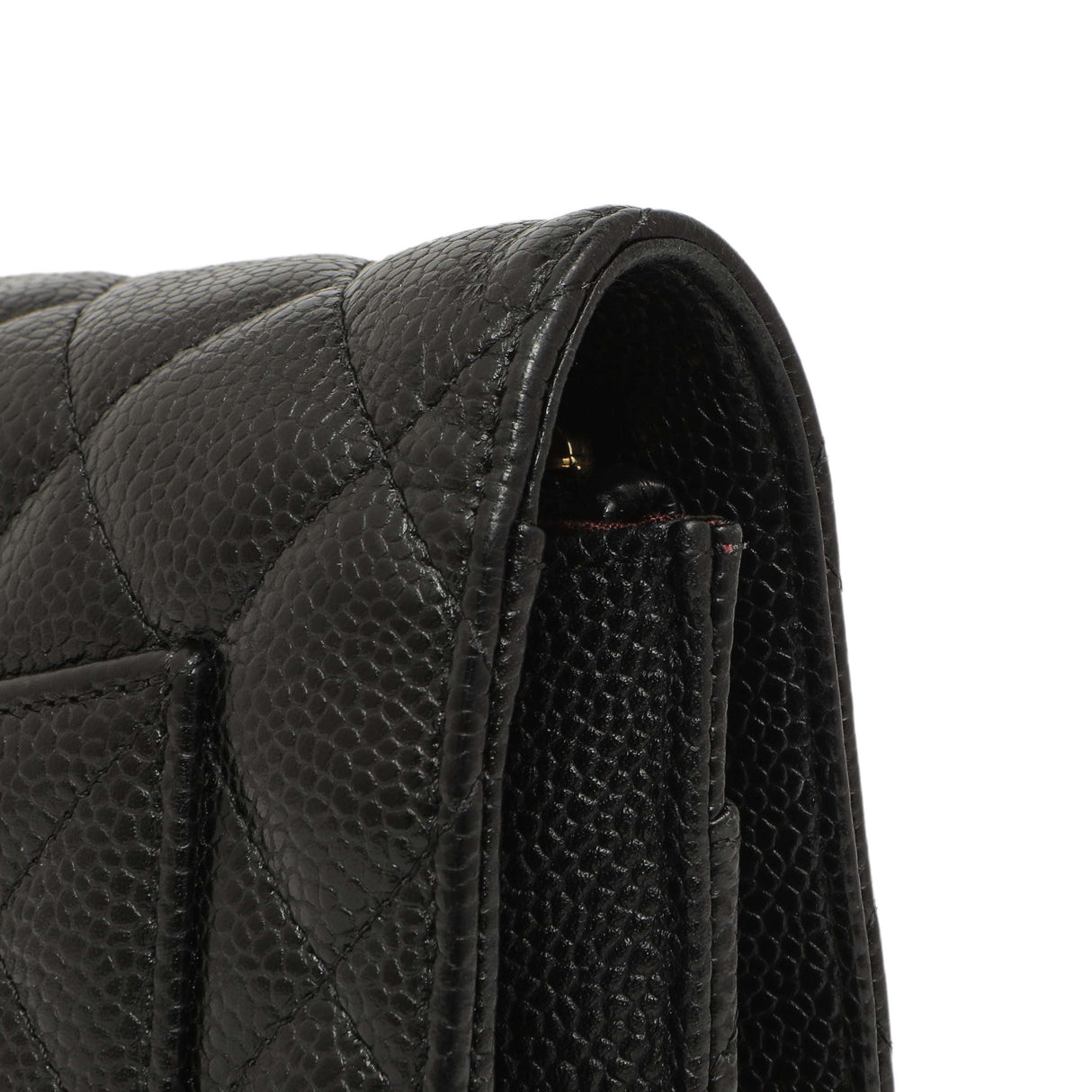 Chanel Black Quilted Caviar Classic Wallet on Chain WOC Handbags Chanel