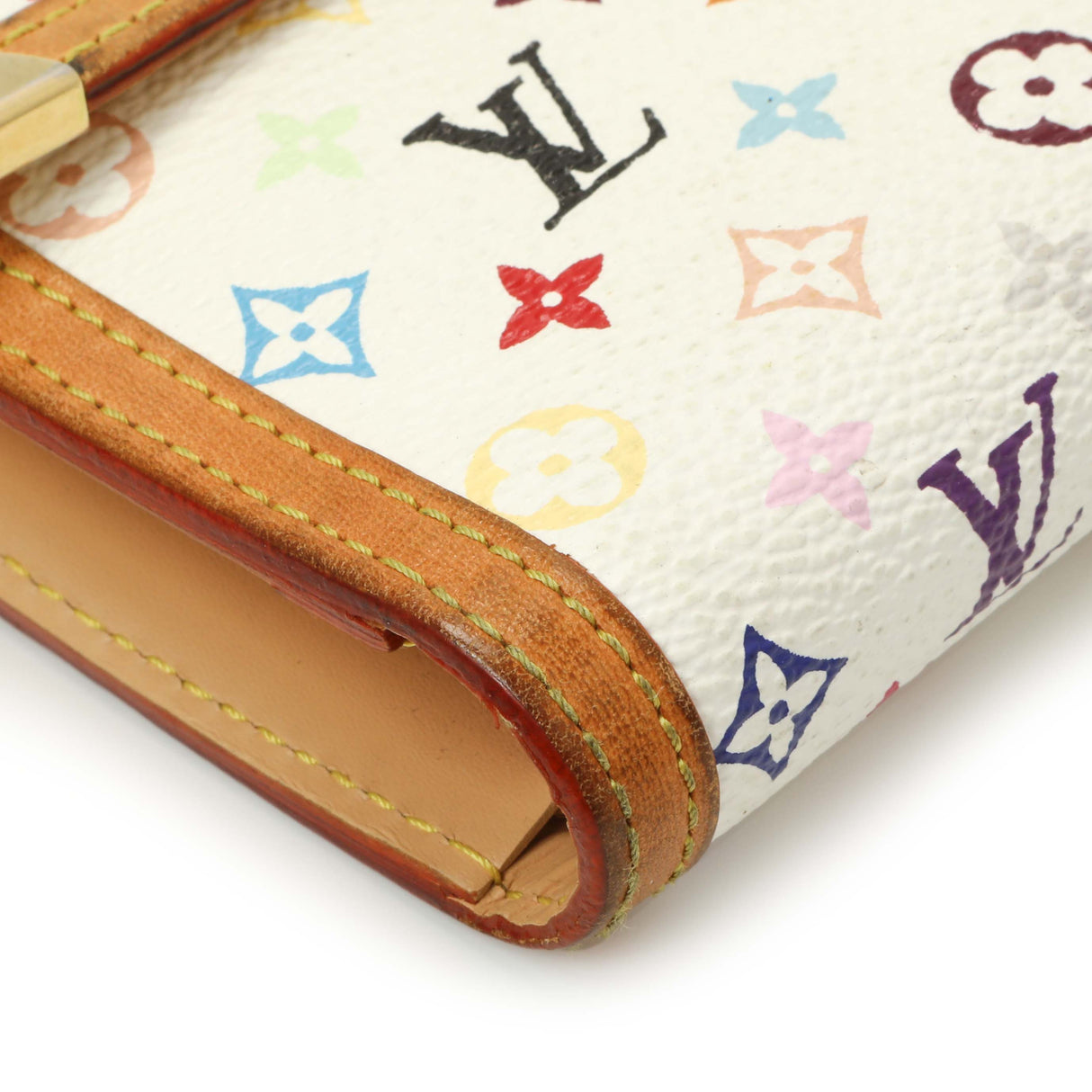 Louis Vuitton White Monogram Multicolor Porte Tresor International Wallet Accessories Louis Vuitton