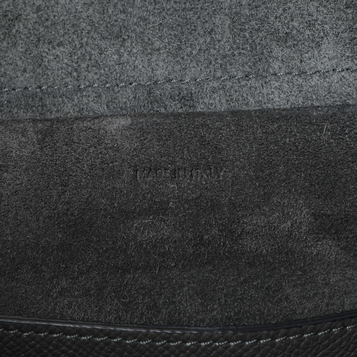 Celine Grey Grained Calfskin Micro Belt Bag