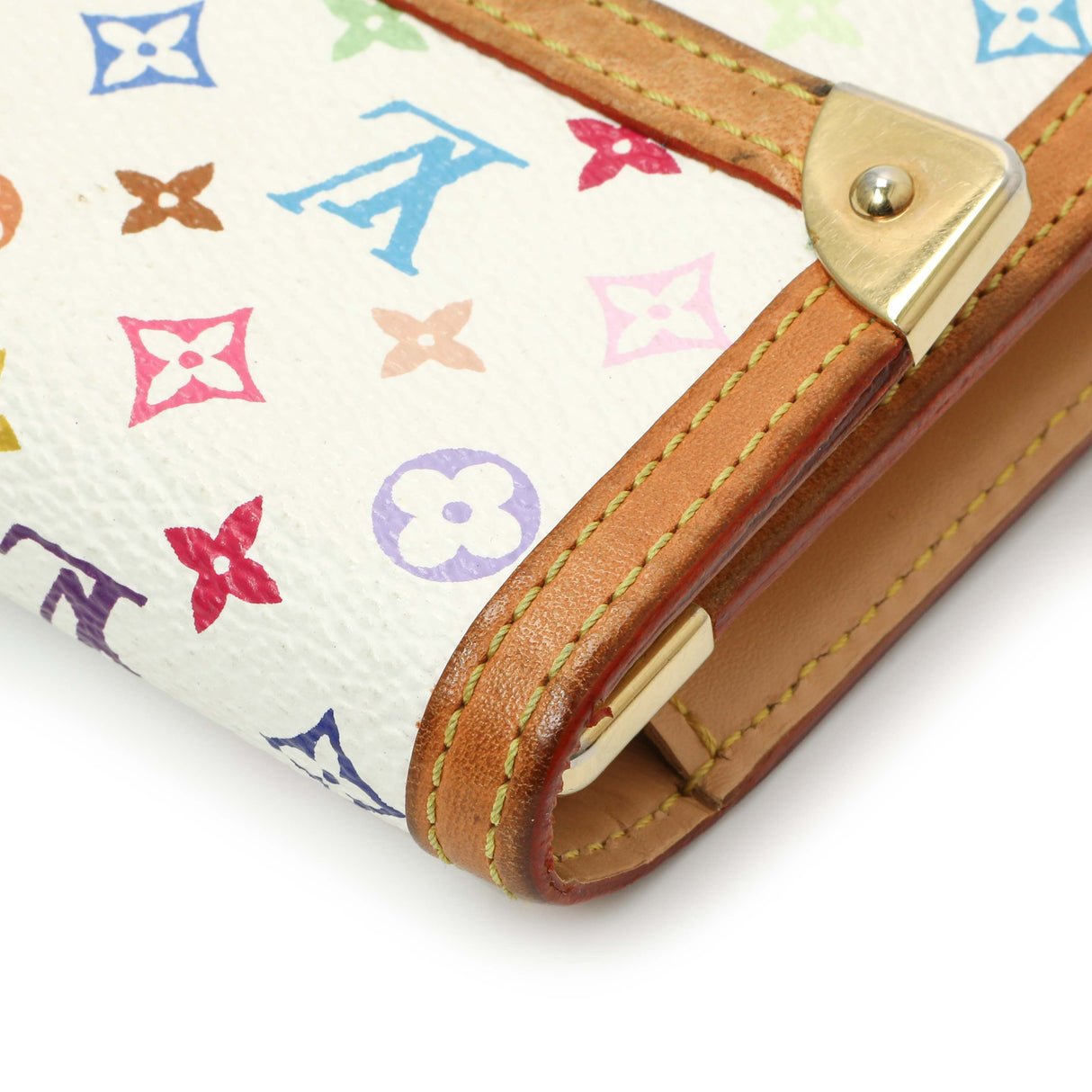 Louis Vuitton White Monogram Multicolor Porte Tresor International Wallet Accessories Louis Vuitton