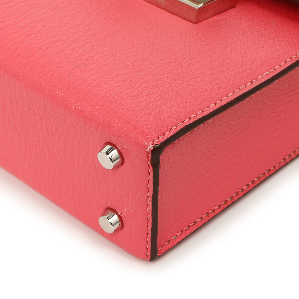 Hermes Rose Azalee Chevre Mysore Mini Verrou Chaine Handbags Hermes