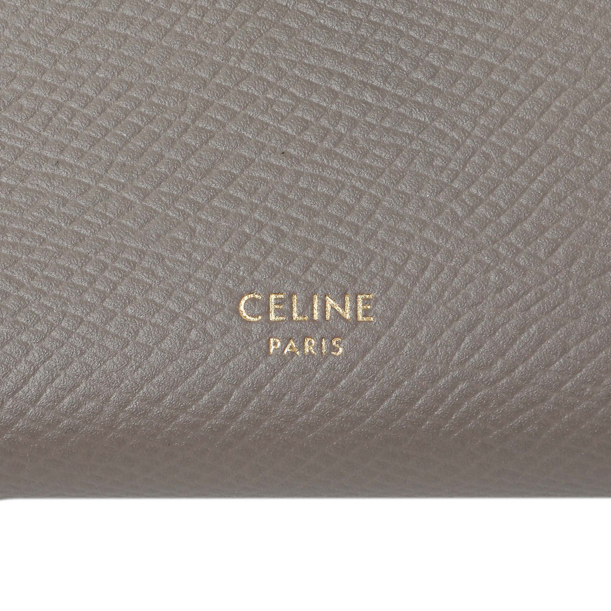Celine Grey Grained Calfskin Medium Multifunction Strap Wallet
