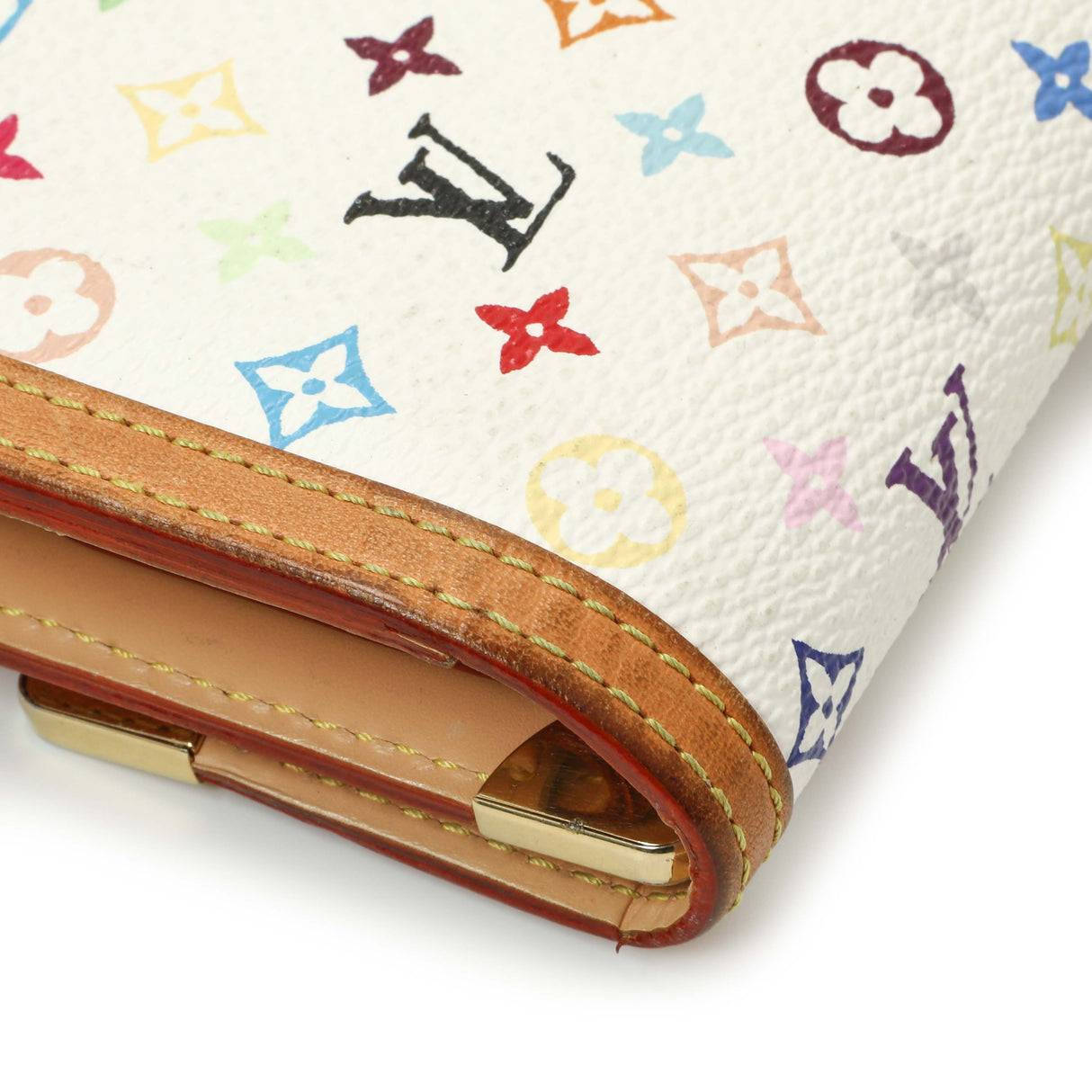 Louis Vuitton White Monogram Multicolor Porte Tresor International Wallet Accessories Louis Vuitton