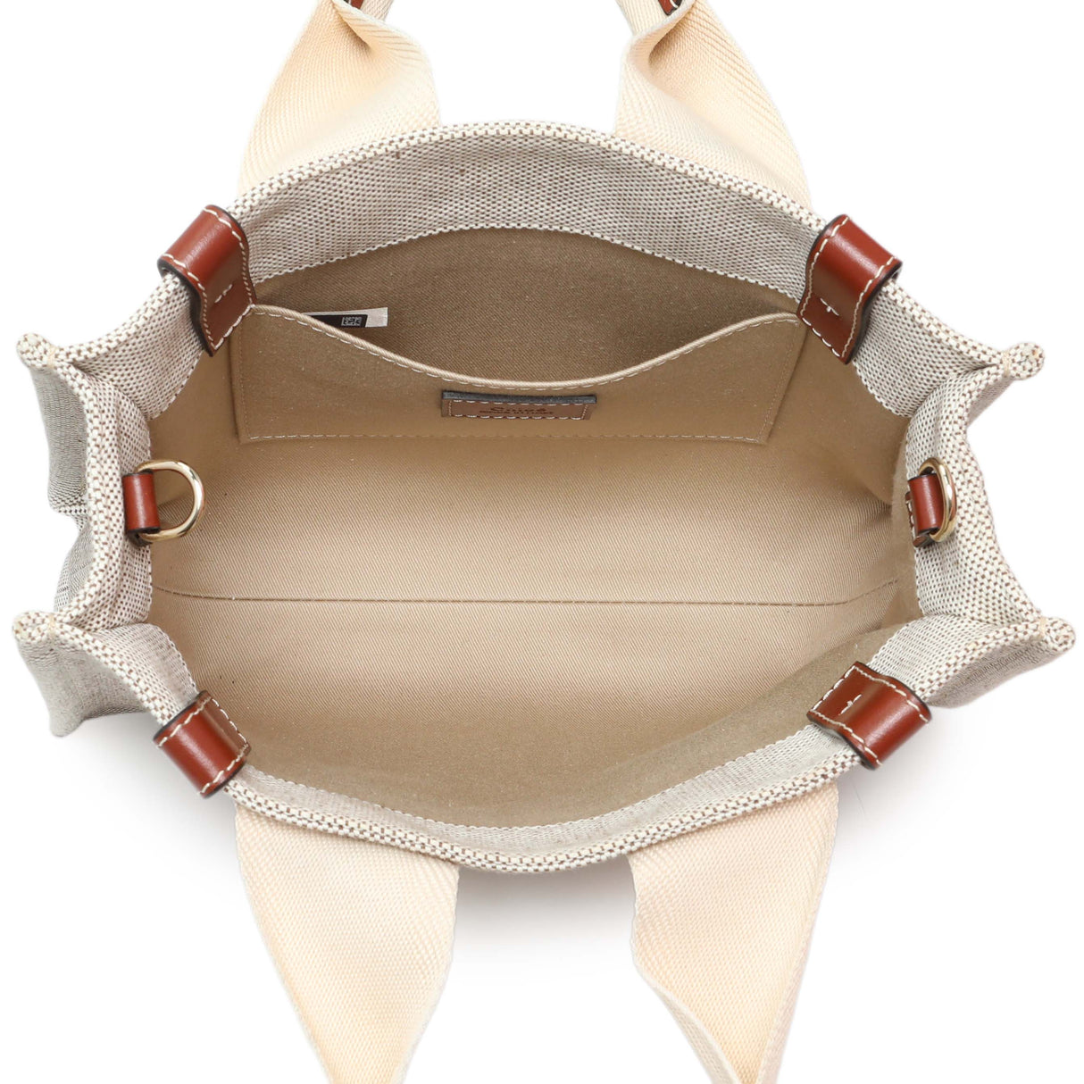 Chloe Linen Calfskin Small Woody Ribbon Tote