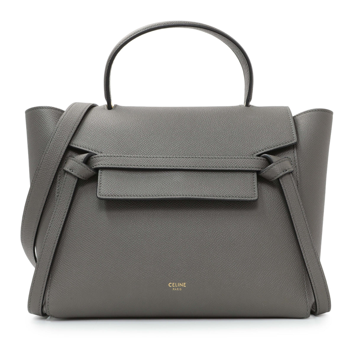 Celine Grey Grained Calfskin Micro Belt Bag