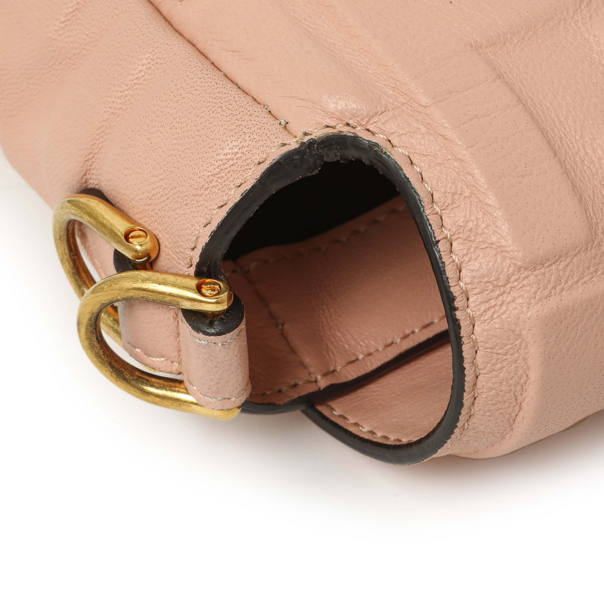 Fendi Rosa Bourbon Nappa FF 1974 Embossed Baguette Handbags Fendi