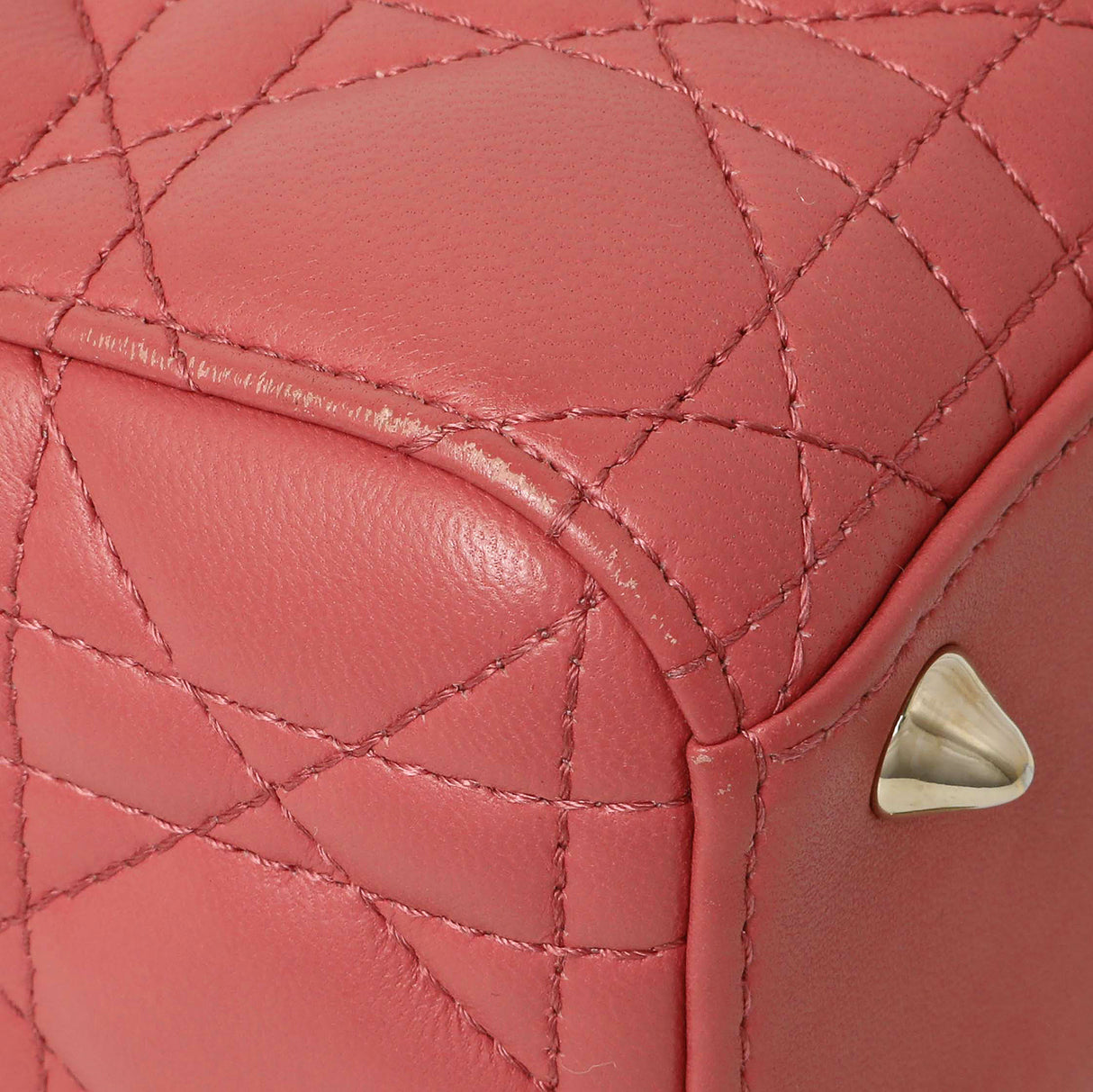 Christian Dior Pink Lambskin Cannage Small My ABCDior Lady Dior Handbags Christian Dior
