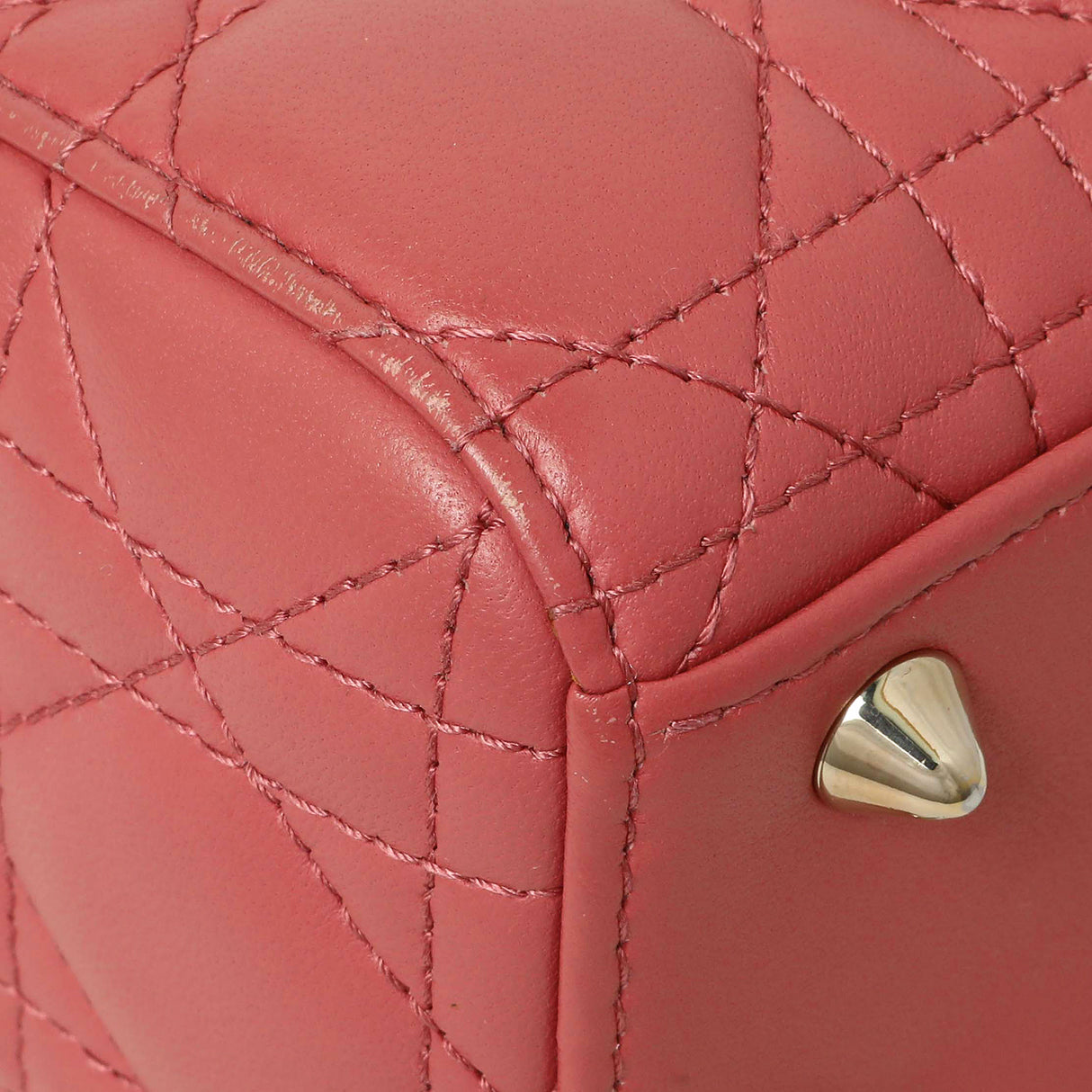 Christian Dior Pink Lambskin Cannage Small My ABCDior Lady Dior Handbags Christian Dior