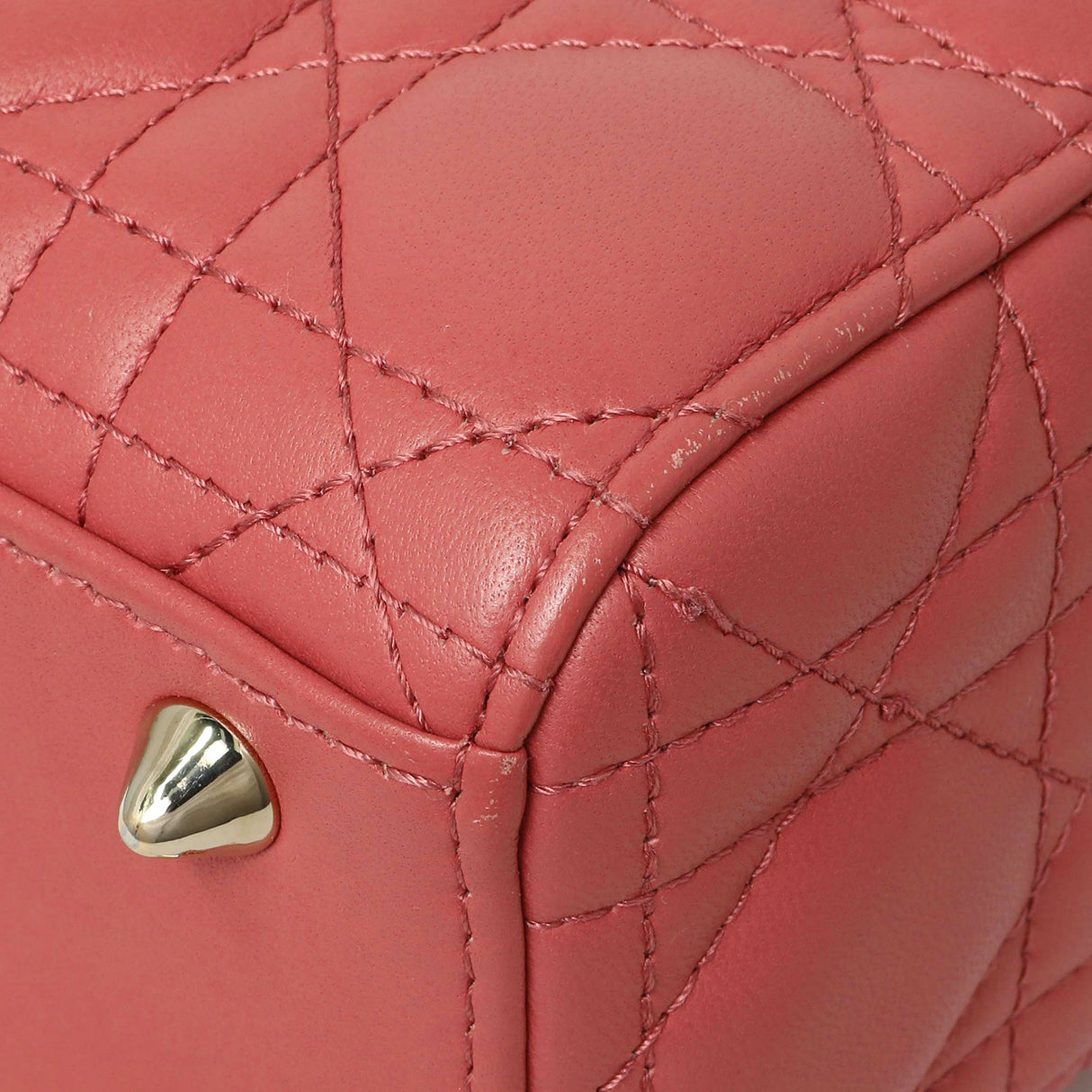 Christian Dior Pink Lambskin Cannage Small My ABCDior Lady Dior Handbags Christian Dior