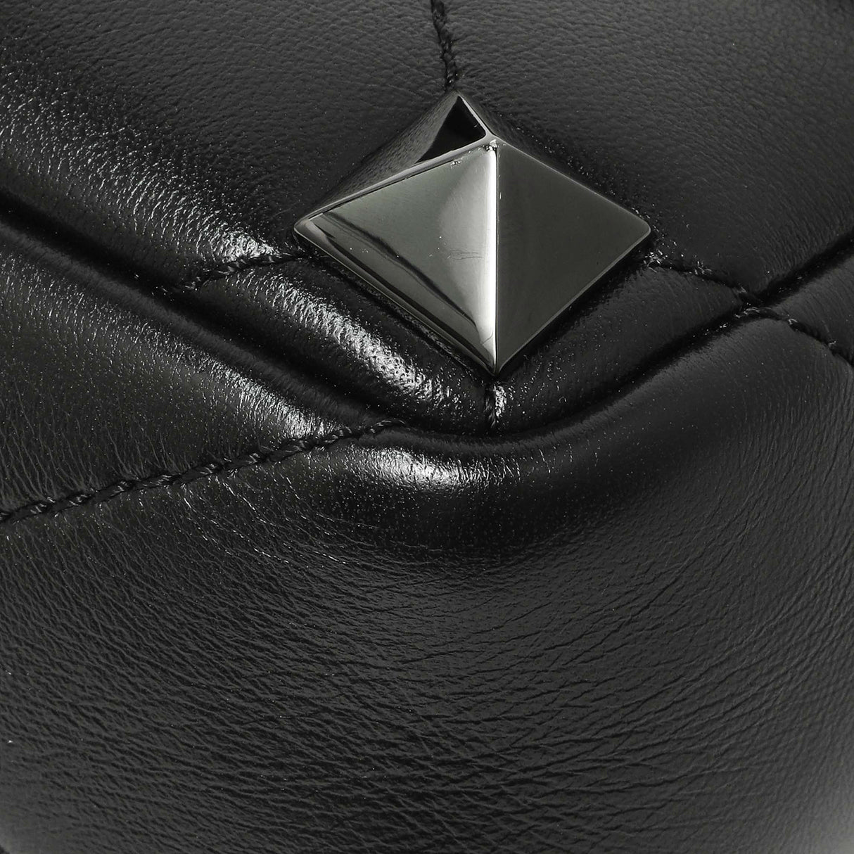 Valentino Black Nappa Monochrome Medium Roman Stud Shoulder Bag Handbags Valentino