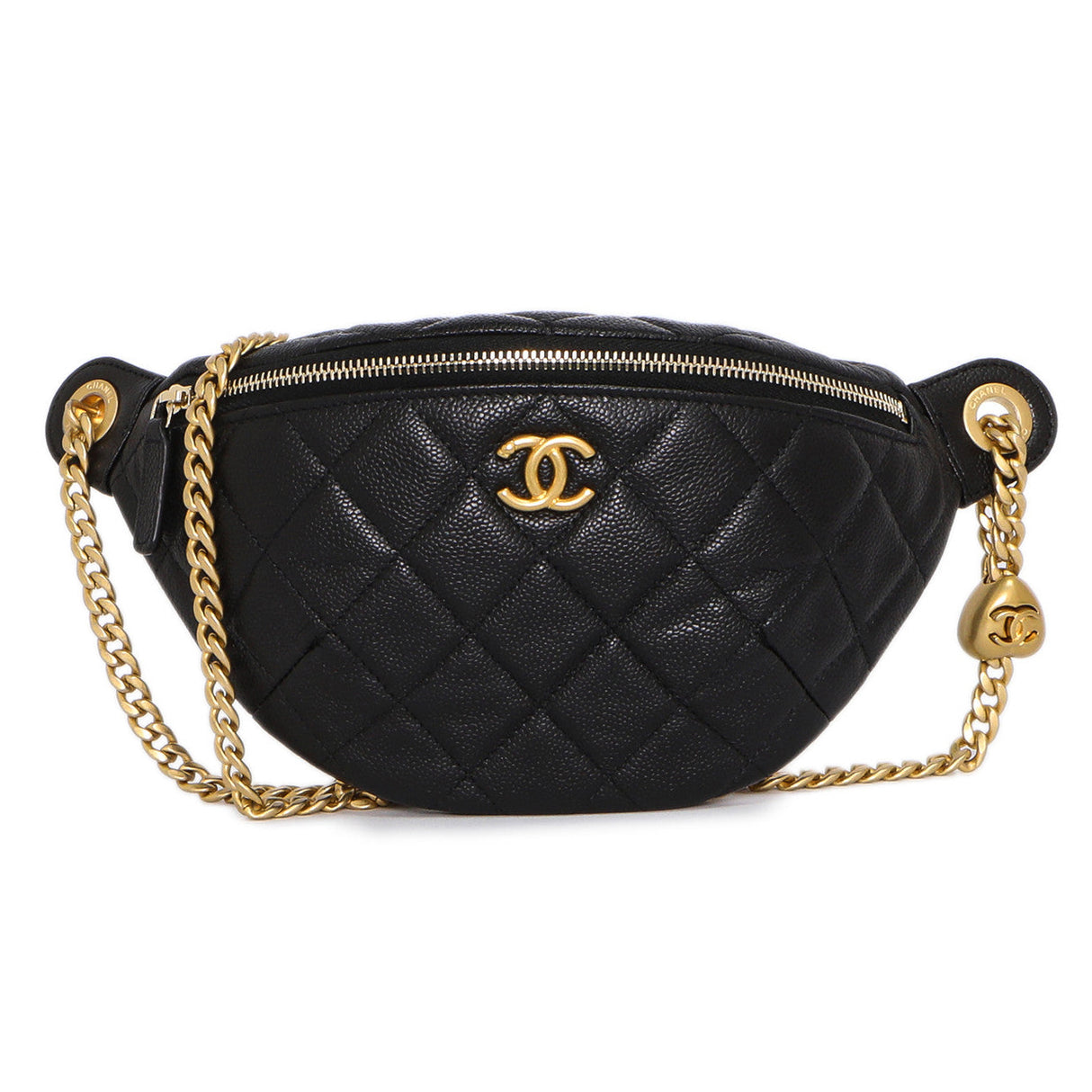 Chanel Black Quilted Caviar Sweetheart Bum Bag Handbags Chanel