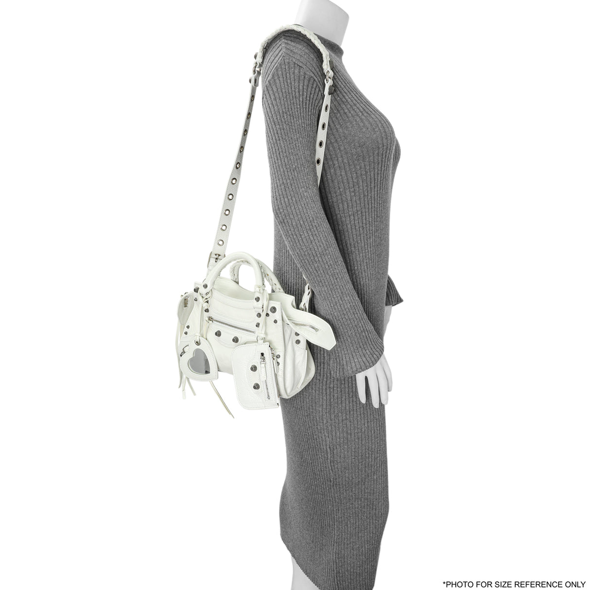 Balenciaga White Agneau Arena Neo Cagole Handbag XS Handbags Balenciaga
