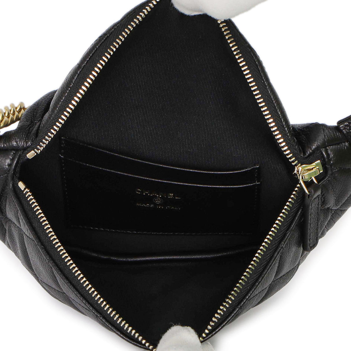 Chanel Black Quilted Caviar Sweetheart Bum Bag Handbags Chanel