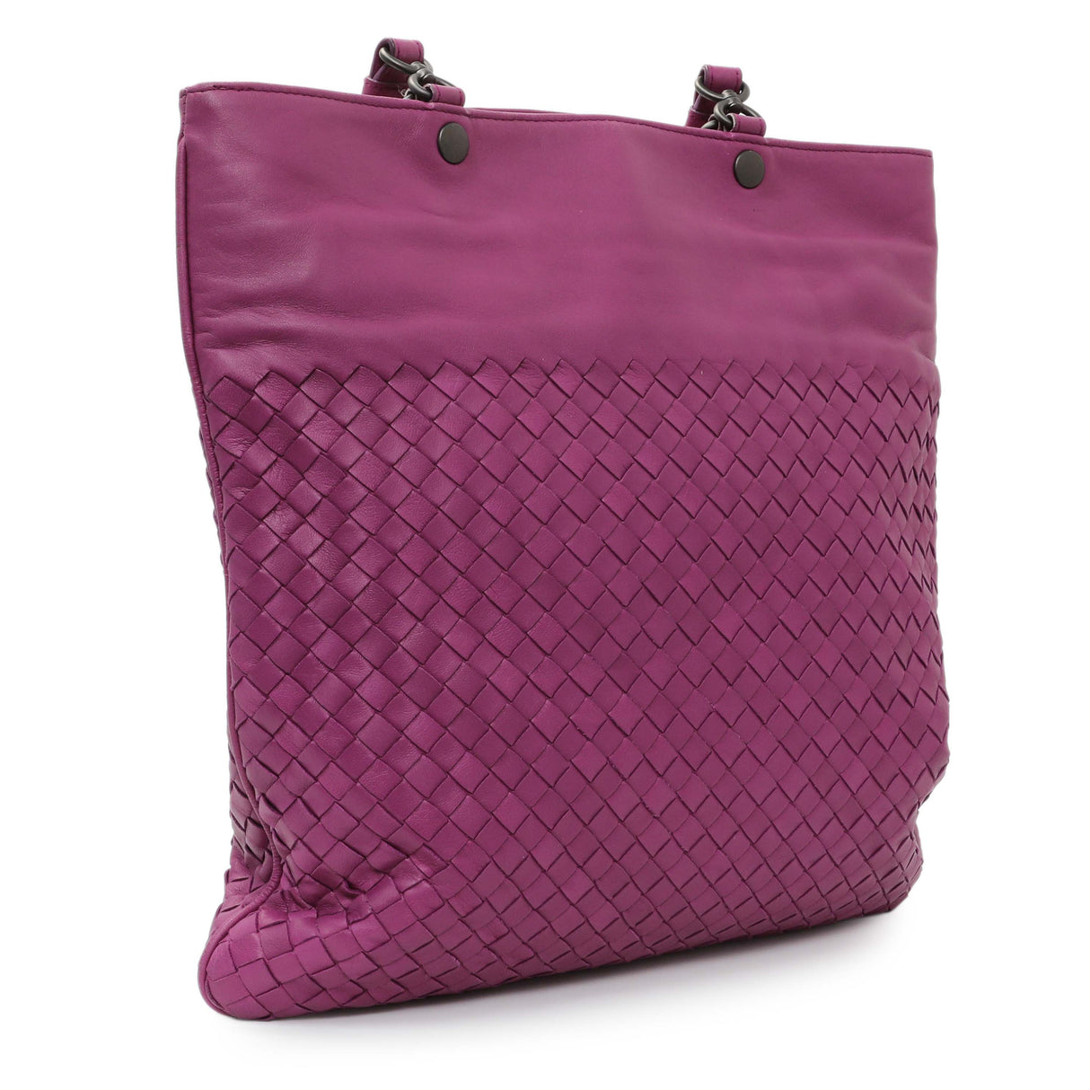 Bottega Veneta Purple Nappa Intrecciato Tote Handbags Bottega Veneta