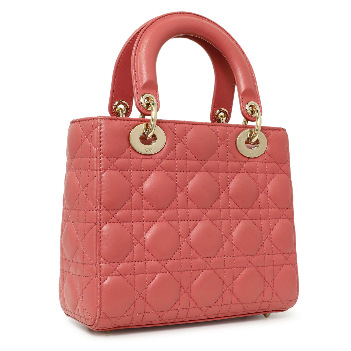 Christian Dior Pink Lambskin Cannage Small My ABCDior Lady Dior Handbags Christian Dior