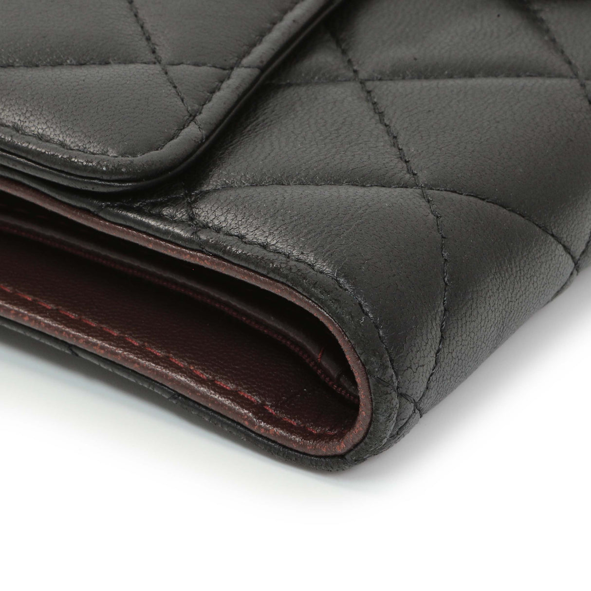 Chanel Lambskin Quilted Large Flap Wallet Black Accessories Chanel