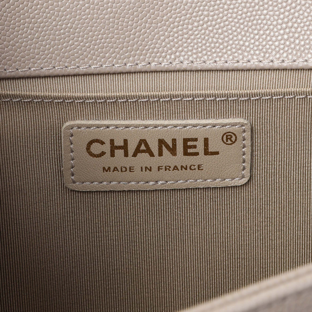 Chanel Grey Caviar Medium Boy Flap