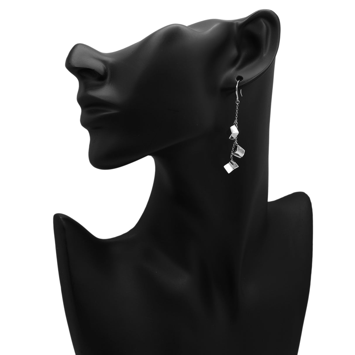 Tiffany & Co. Sterling Silver Frank Gehry Torque Drop Earrings Designer Jewellery Tiffany and Co