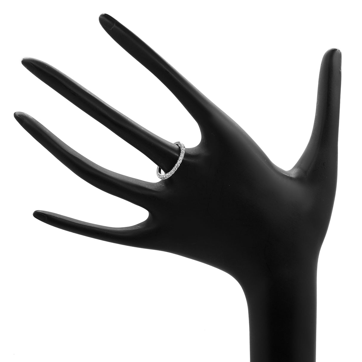 18K White Gold Diamond Half Eternity Band Ring Fine Jewellery Modaselle