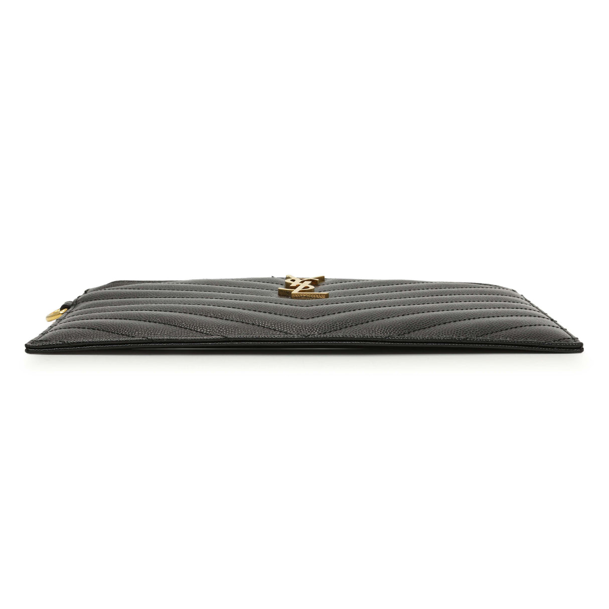 Saint Laurent Grain De Poudre Matelasse Chevron Monogram Large Bill Pouch Accessories Saint Laurent