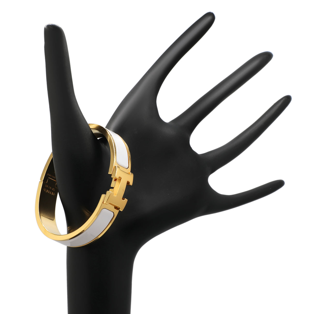 Hermes White Enamel Clic H Bracelet Designer Jewellery Hermes