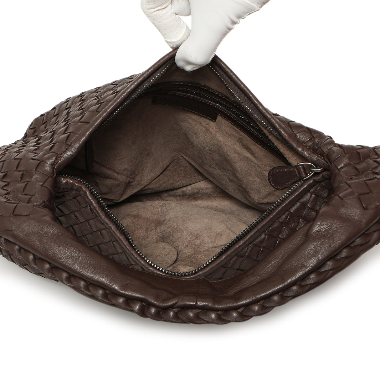 Bottega Veneta Brown Nappa Intrecciato Medium Belly Hobo Handbags Bottega Veneta