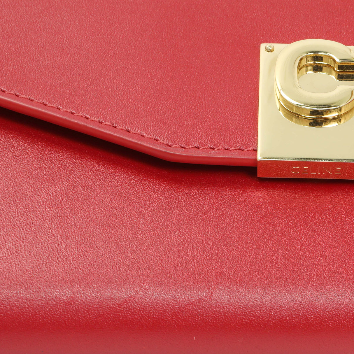 Celine Red Calfskin C Wallet on Chain Handbags Celine