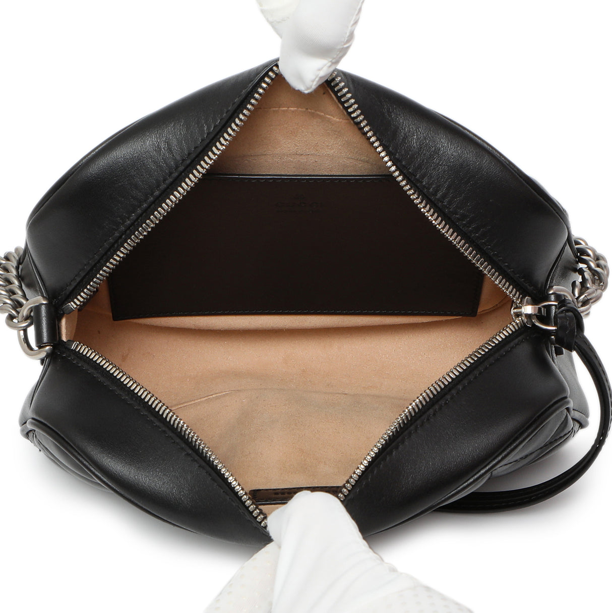 Gucci Black Aria Matelasse Calfskin Small Marmont Shoulder Bag Handbags Gucci