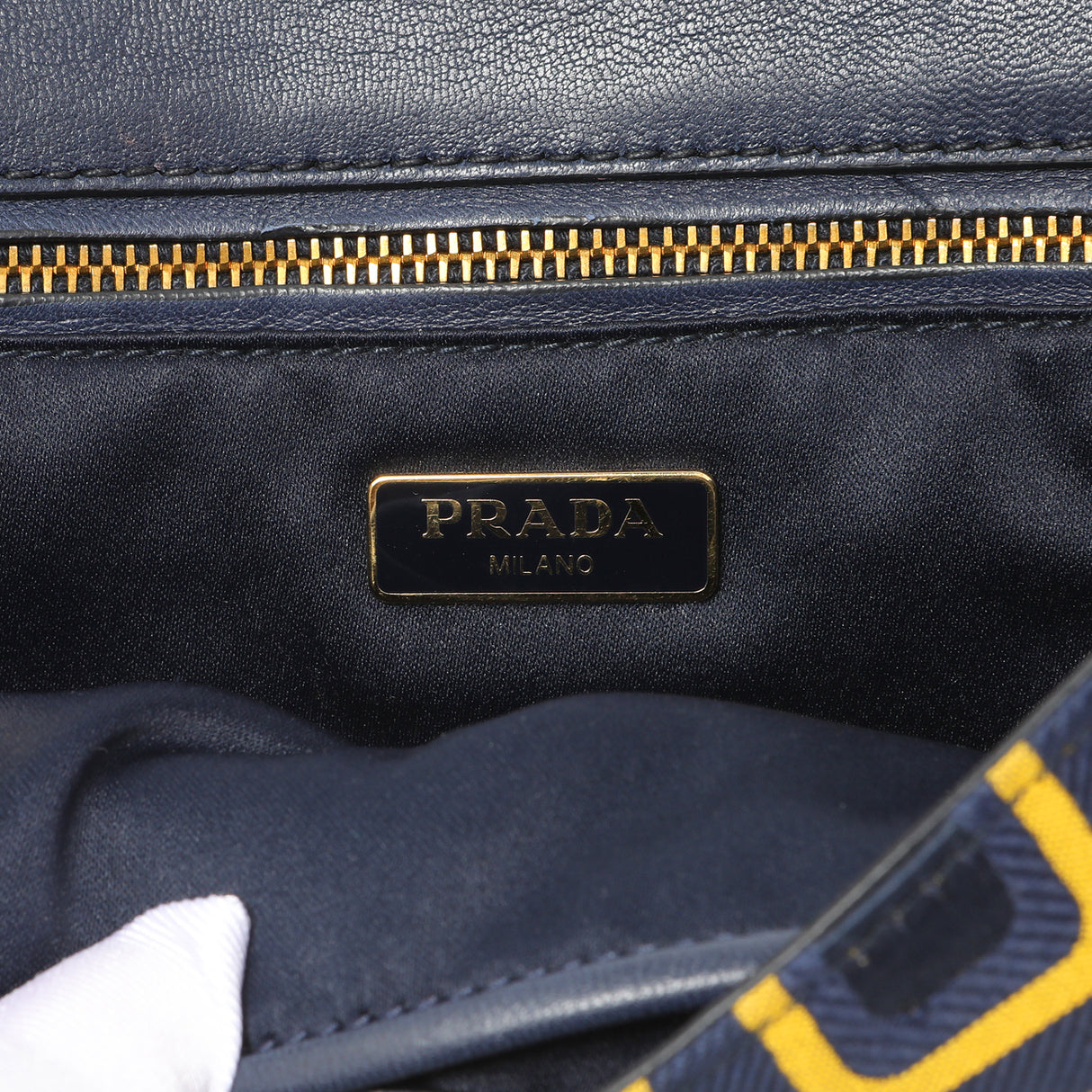 Prada Nylon Printed Holliday & Brown Flap Bag Handbags Prada