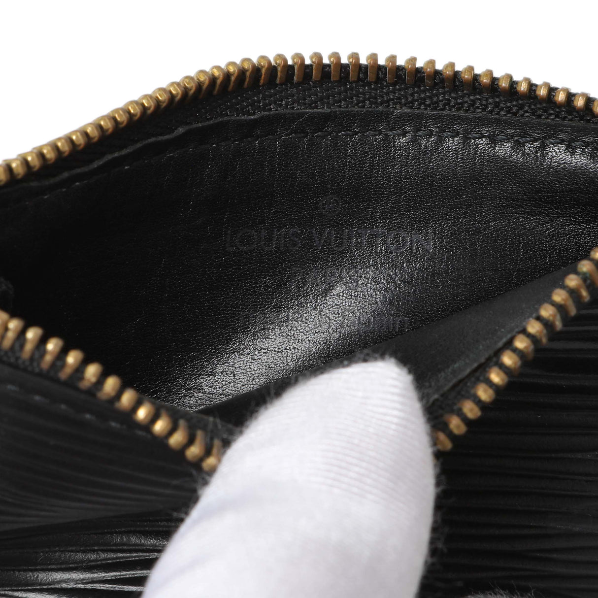 Louis Vuitton Black Epi Key Pouch Accessories Louis Vuitton