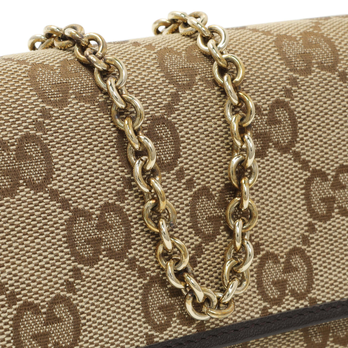 Gucci Monogram Canvas Chain Wallet Handbags Gucci