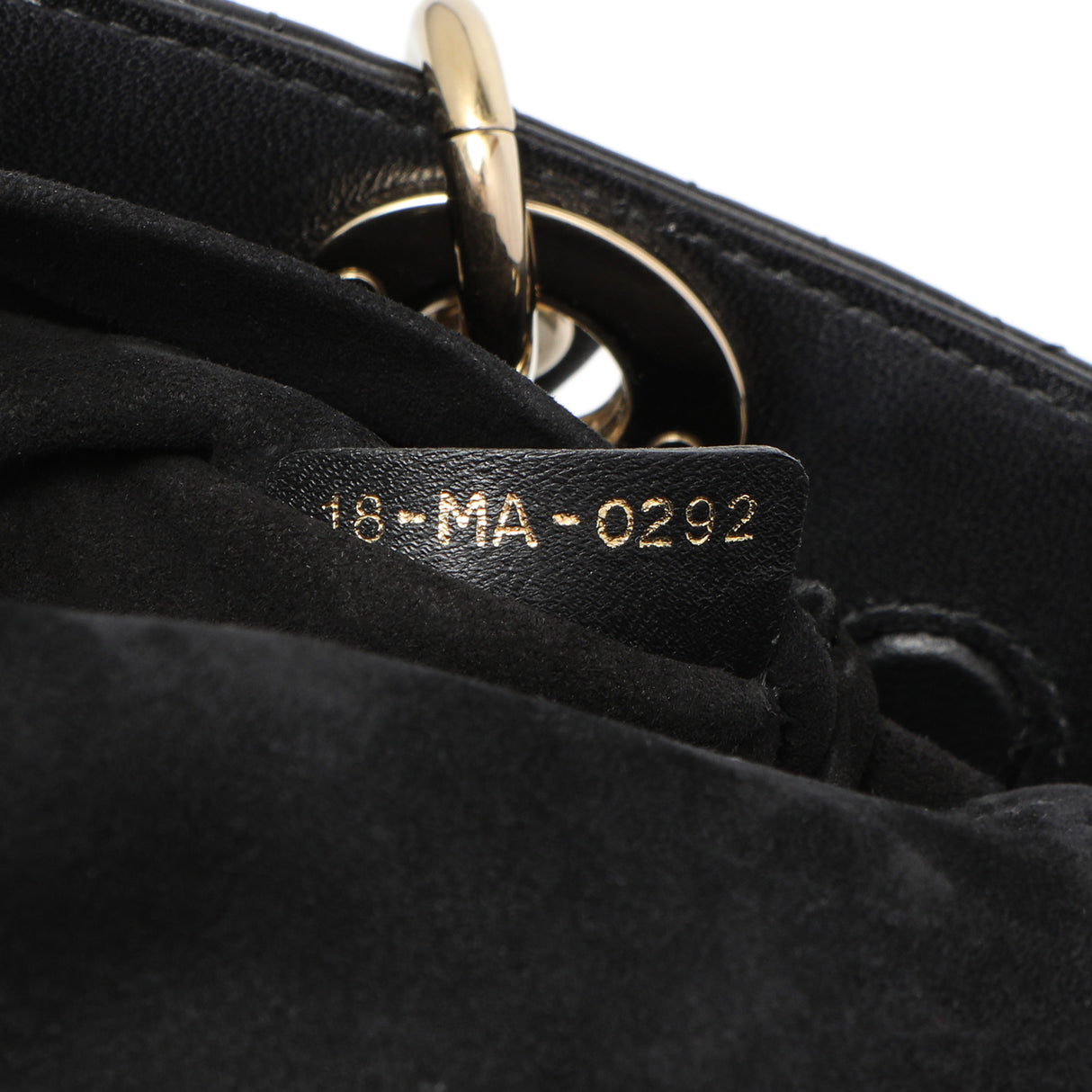 Christian Dior Black Lambskin Cannage Medium Lady D-Joy Handbags Christian Dior