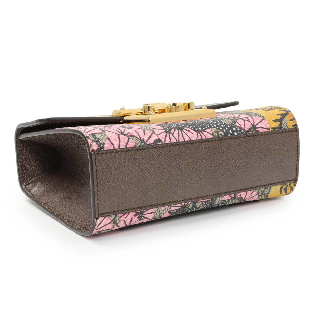 Gucci GG Supreme Monogram Bengal Calfskin Small Padlock Shoulder Bag Handbags Gucci